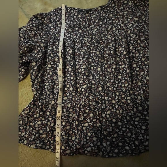 Madewell Floral Print Blouse - Navy and White - Picture 6 of 8